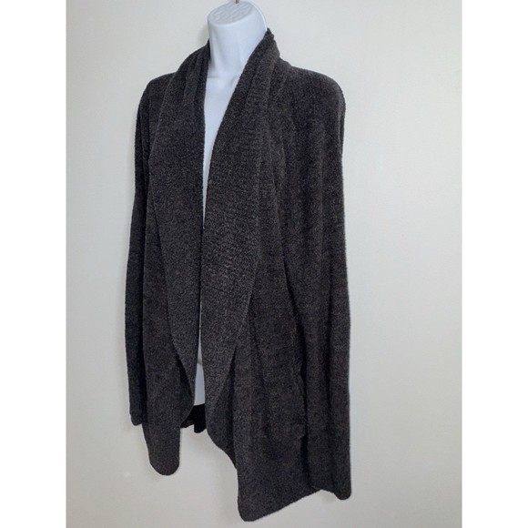 Barefoot Dreams CozyChic Ultra Lite Patch Pocket Wide Leg Pants Gray Women L/ XL - Picture 1 of 11